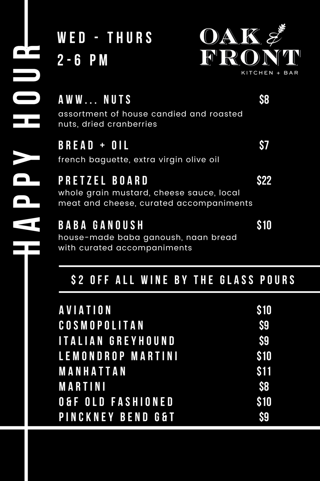 Happy Hour Menu